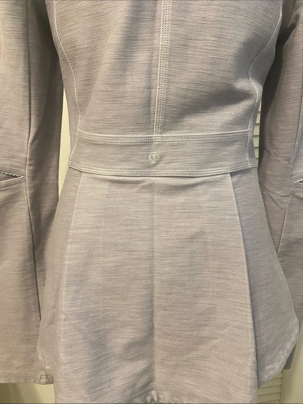 lululemon athletica Light Gray Asymmetric Zip Jacket